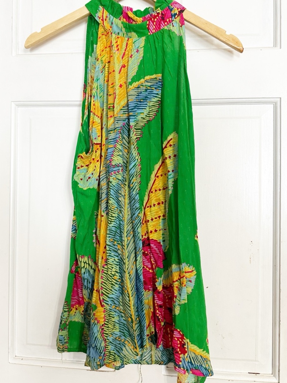 Cynthia Rowley tropical print halter top NWT Sz L